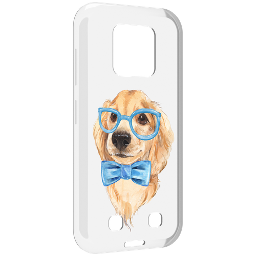 Чехол MyPads Собака интеллигент для Oukitel WP18 задняя-панель-накладка-бампер чехол mypads собака с книжками для oukitel wp18 задняя панель накладка бампер