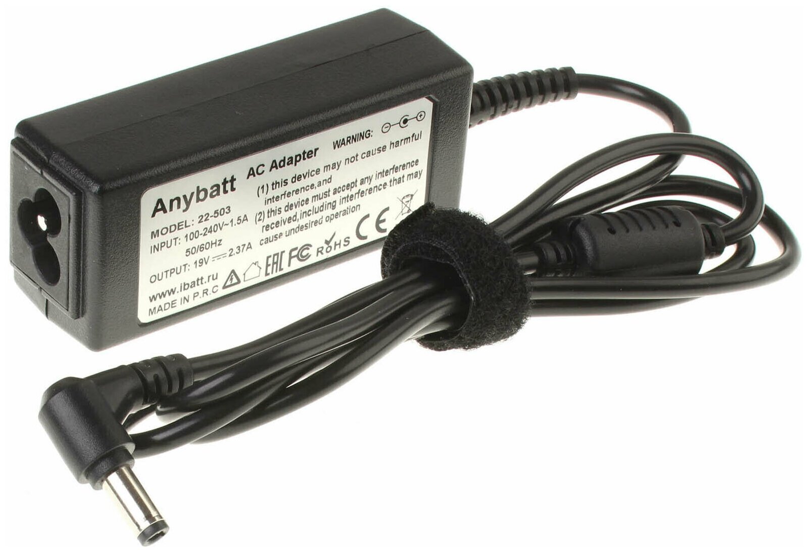 Блок питания Anybatt 22-U9-503 19V 2,37A, 45W, 5.5*2.5 mm для Toshiba Satellite L40-18W, Satellite U940, Satellite U840-B7S, Satellite U940-DQS, Satellite U50-B-L4M, Satellite U940-D4M, Satellite U840-BSS, Satellite U940-DPS,