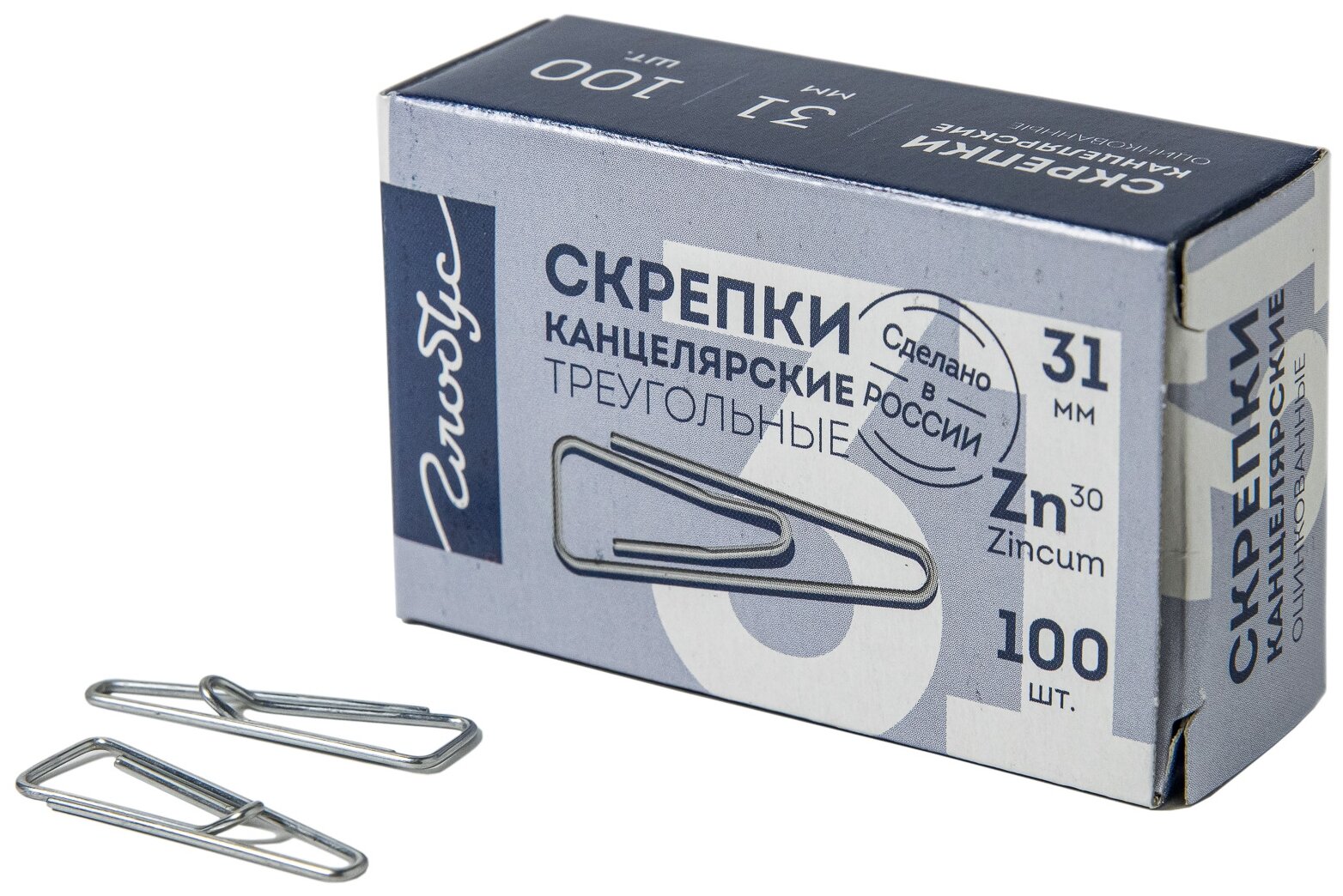 Globus Скрепки (С31-100 Ц) 31 мм (100 шт.)