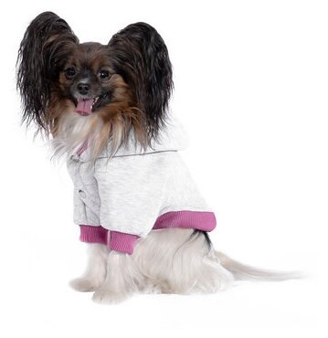 Tappi одежда Толстовка Флип для собак, серыйрозовый, спинка 25см л8225у, 0,154 кг