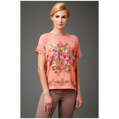 фото Топ арт-деко, размер 52, розовый