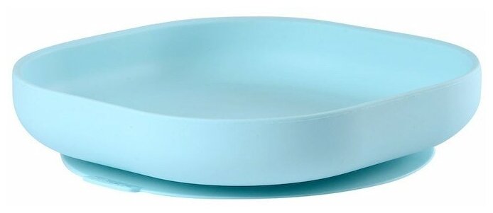 Beaba Тарелка для детского кормления из силикона Silicone Suction Plate, Blue