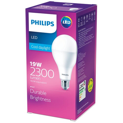 Светодиодная лампа PHILIPS LEDBulb 19-160W E27 6500K 220V A80 матов. 2300lm - LED лампа