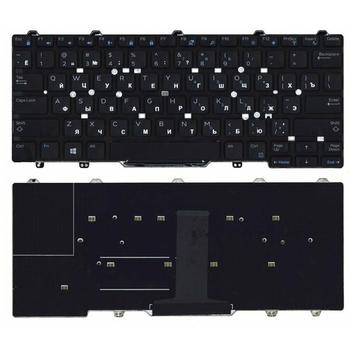 Клавиатура для ноутбука Dell Latitude E7470 черная без указателя версия 2