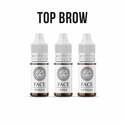 FACE Набор пигментов для татуажа бровей TOP BROW