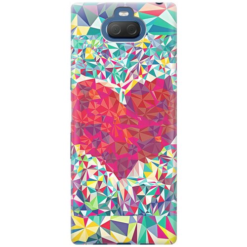 фото Re:pa накладка transparent для sony xperia 10 с принтом "бриллиантовое сердце"