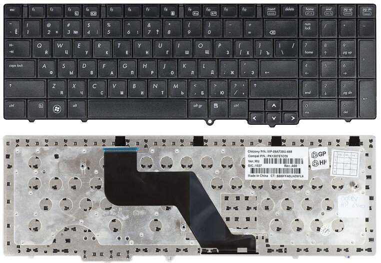 Клавиатура для HP ProBook 6540B черная