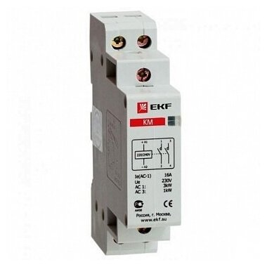 Модульный контактор КМ 1P 20А 400/230 AC | код. km-1-20-11 | EKF ( 1шт. )