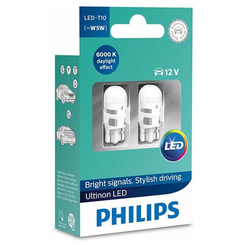 фото Ultinon led лампа для салона и сигналов 11961ulwx2 philips