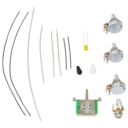 HOSCO HKA-CKST набор для распайки Stratocaster 15 шт набор гайки потенциометра шайбы для горшков для гитары cts распределительные аксессуары шестигранные гайки плоские шайбы блокировк