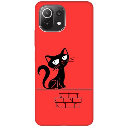 фото Чехол - накладка soft sense 3d для xiaomi mi 11 lite 4g с принтом "scratchy and wall" re:pa