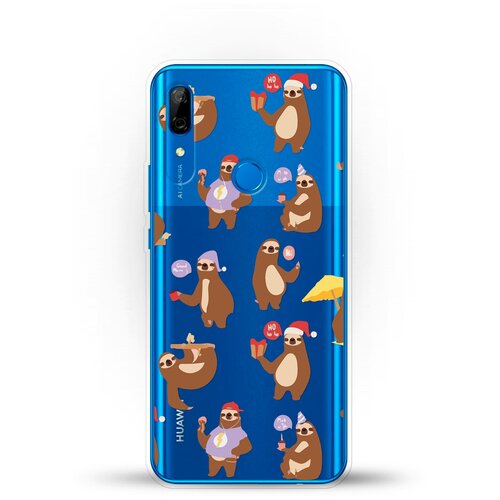 фото Силиконовый чехол узор из ленивцев на huawei p smart z andy & paul