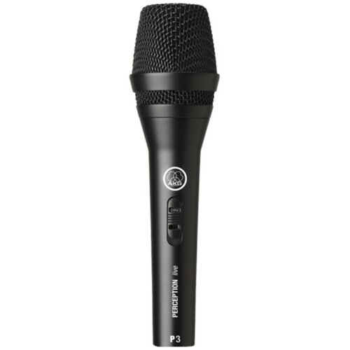 Микрофон динамический AKG P3S, кардиоидный, цвет: черный