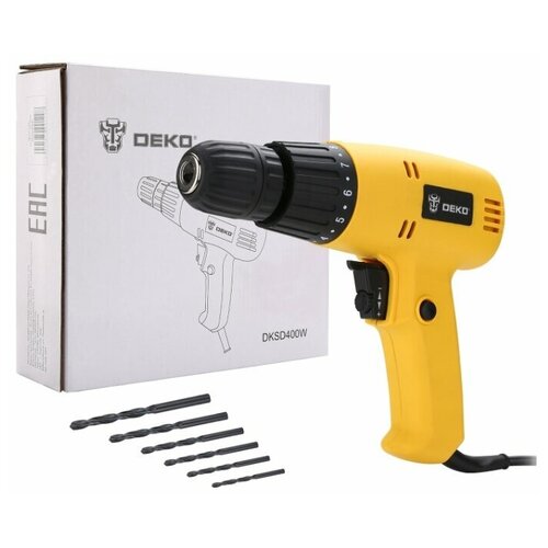 Дрель Deko Dksd400w черно-желтый 202400₽