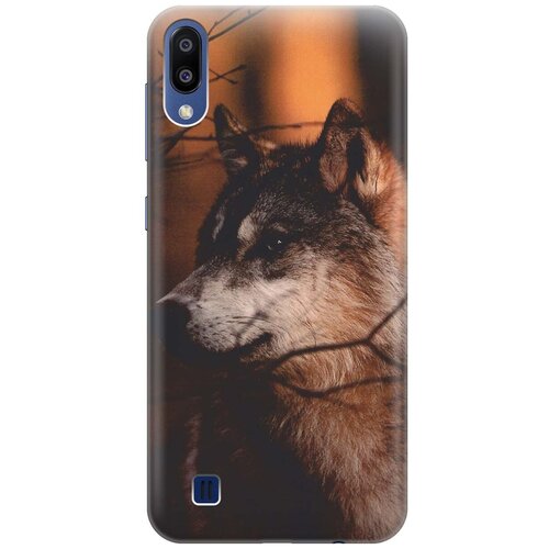 фото Re:paчехол - накладка artcolor для samsung galaxy m10 с принтом "красивый волк"