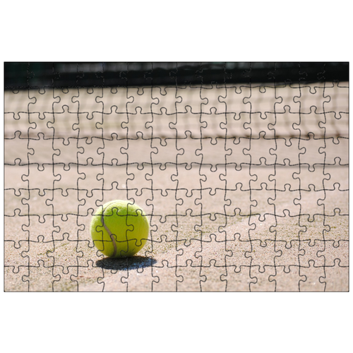 фото Магнитный пазл 27x18см."теннис, мяч, теннисный корт" на холодильник lotsprints