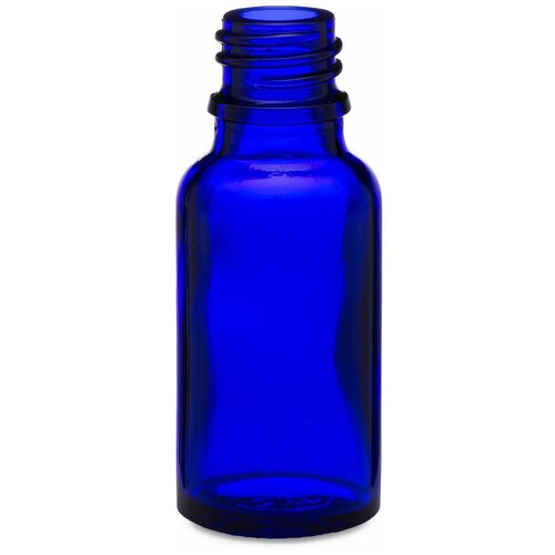 Флакон для капель 10 мл темное синее стекло, 192 шт, Din18, без крышки