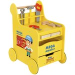 Развивающий игровой центр каталка детская набор строителя MEGA TOYS Mega Master / инструменты для мальчиков тележка развивающий центр для малышей - изображение