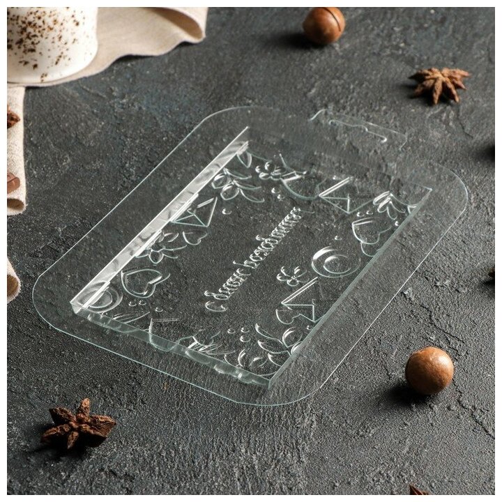 Форма для шоколада "Плитка ДР Сердечки", 16х10х1,1 см (1 шт.) - фотография № 3