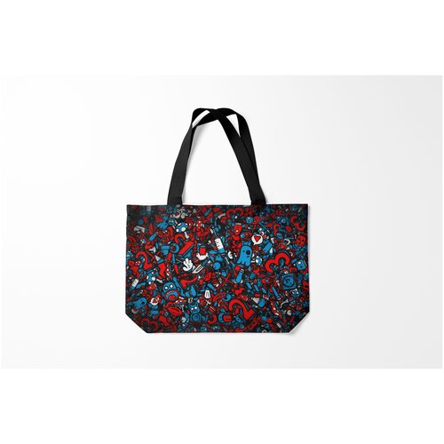 фото Сумка-шоппер / 46х35 см / популярные иллюстрации / другие redblue stikers burnettie