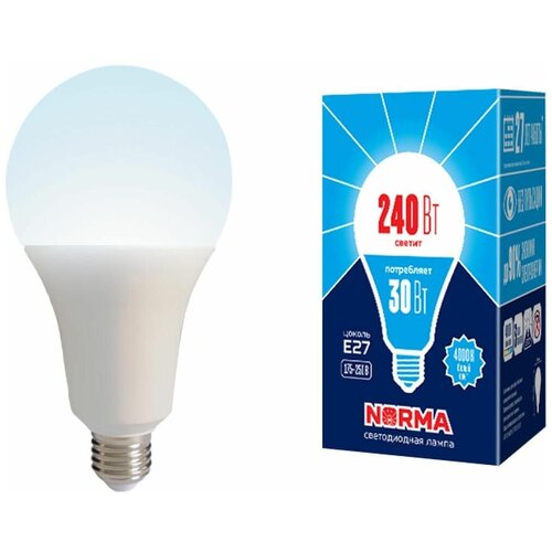 фото Светодиодная лампа volpe norma led-a95-30w/4000k/e27/fr/nr ul-00005605