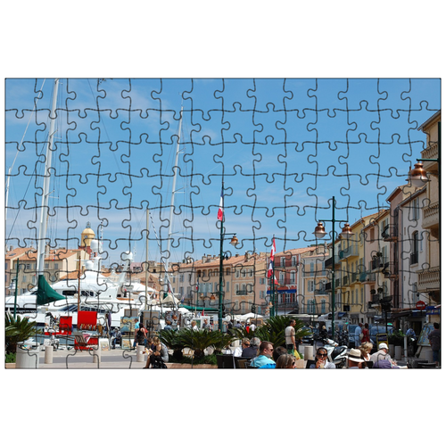 фото Магнитный пазл 27x18см."пляж, лодка, море" на холодильник lotsprints