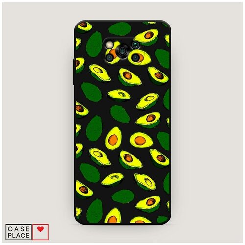 фото Чехол силиконовый матовый xiaomi poco x3 nfc дождь из авокадо case place