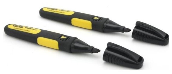 Набор маркеров Stanley Hand Tools Stanley 0-47-314, "FatMax" с плоским наконечником, черные, 2шт