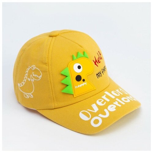 фото Кепка детская "дино" minaku цвет жёлтый, р-р 52-54