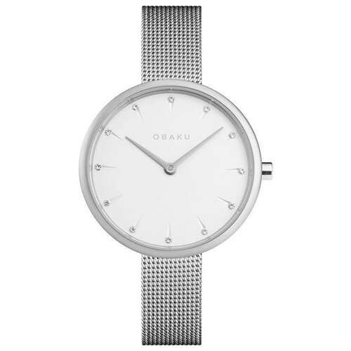 Наручные часы OBAKU Mesh, серебряный, белый