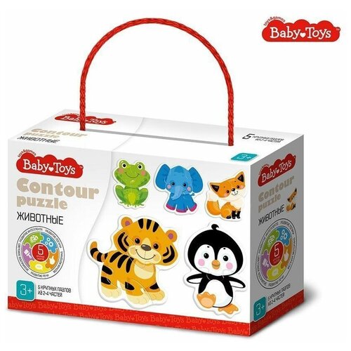 пазлы контурные baby toys половинки транспорт Пазлы контурные Животные Baby Toys