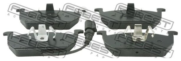 Дисковые тормозные колодки передние FEBEST 2601-OCTA7F для Audi A3 (4 шт.)