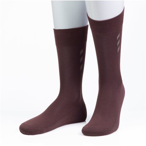 фото Мужские носки из микромодала grinston socks коричневые, размер 29