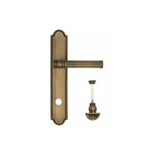 Дверная ручка Venezia IMPERO WC-4 на планке PL98 матовая бронза