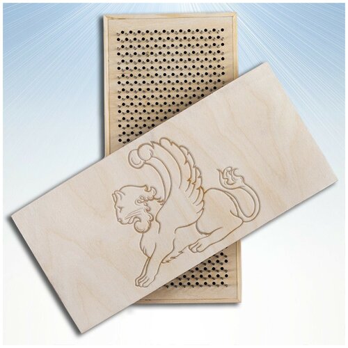 фото Доска садху с динамическими гвоздями, животные сфинкс - 1241 светлая goodwood