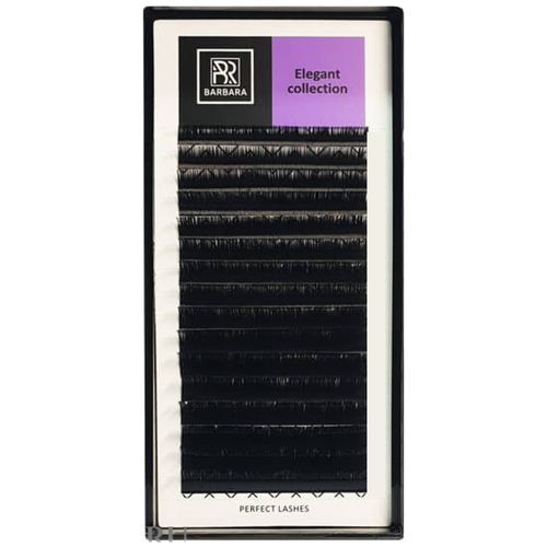 Купить BARBARA Ресницы для наращивания чёрные Elegant M/0, 07/13мм ( 16 линий)/ Ресницы черные Барбара, черный, искусственное волокно