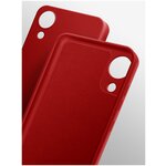 Чехол на Samsung Galaxy A03 Core (Самсунг Галакси А03 Коре) силиконовый бампер накладка с защитной подкладкой микрофибра красный, Brozo - изображение