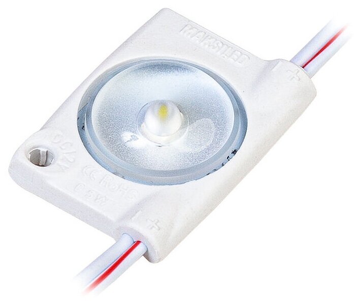 Светодиодный модуль MAKSILED ML-M1SN-XL-2835-CW-LP 0.5Вт 12В IP65 SMD2835 1LED 45лм холодный белый набор 20 шт.