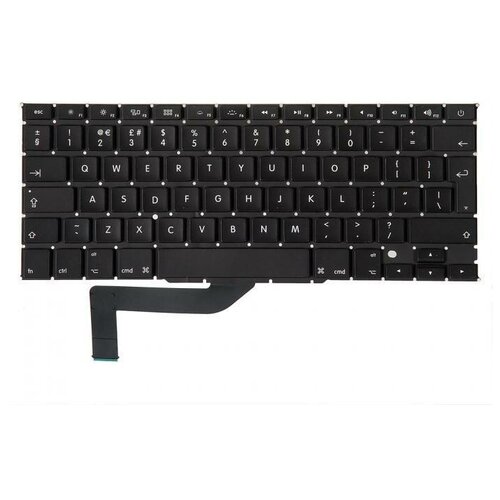 Клавиатура для Apple MacBook Pro 15 Retina A1398 Mid 2012 - Mid 2015 Г-образный Enter UK 92400₽
