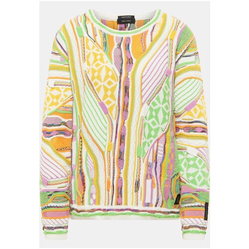 Пуловер, Цвет Белый/зеленый, Размер XL