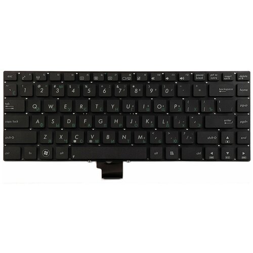 Клавиатура для ноутбука Asus K45 U46 U44 U43F Series Плоский Enter Черная без рамки PN V111362DS1 85000₽