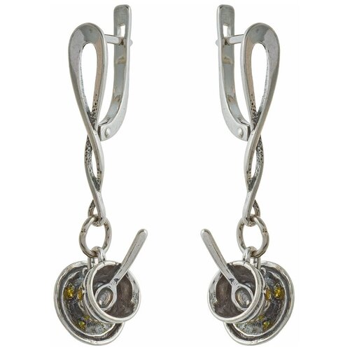 Серебряные серьги Яспис 