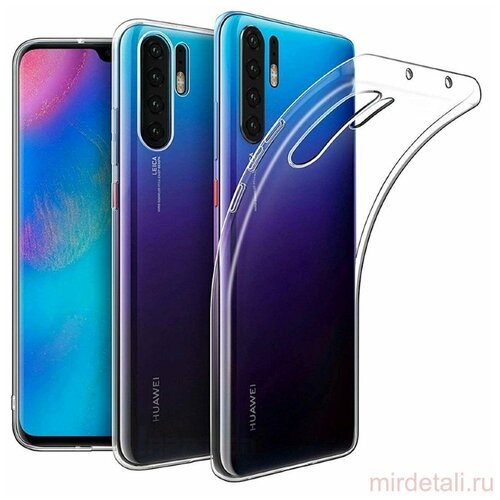 фото Силиконовый чехол для huawei p30 pro (прозрачный) oem