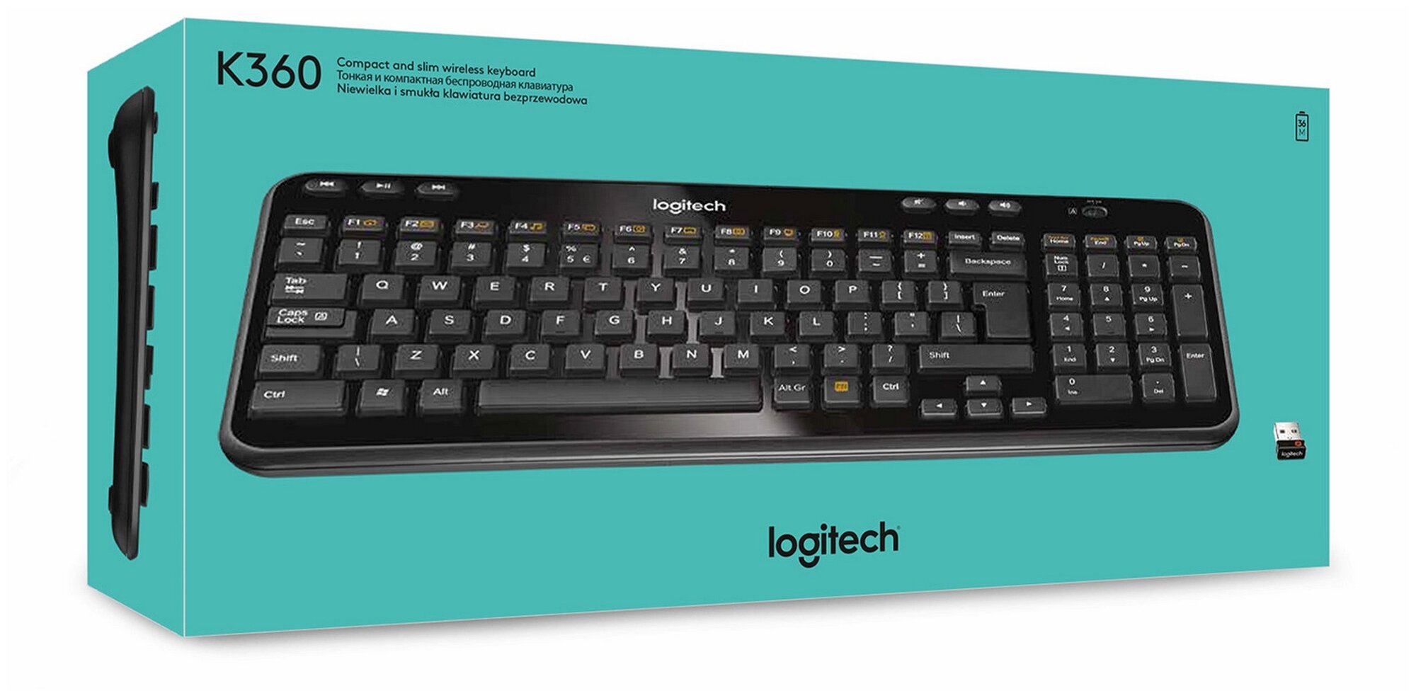 Клавиатура беспроводная Logitech Wireless Keyboard K360 [920-003095]