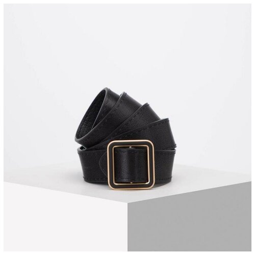 фото Ремень женский, ширина 2,8 см, гладкий, затяжка, цвет тёмно-серый mikimarket