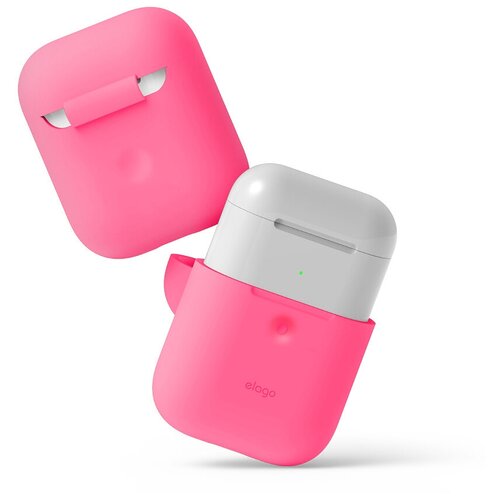 фото Чехол elago для airpods wireless silicone case neon pink