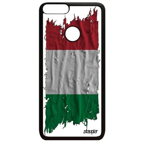 фото Дизайнерский чехол для телефона // huawei p smart 2018 // "флаг италии на ткани" патриот страна, utaupia, белый