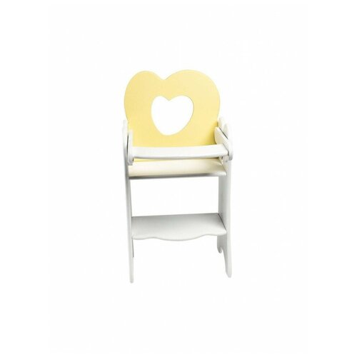 фото Кукольный стульчик для кормления мини, цвет: нежно-желтый paremo