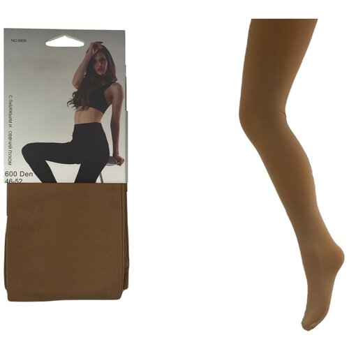 Колготки  Ирина Женские колготки, 600 den, матовые, нескользящие, размер 3-4, серый, черный