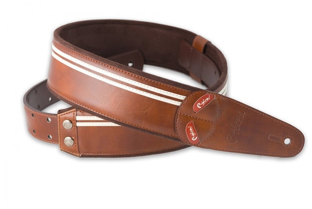 8401070110354 Steady Mojo Race Brown Ремень для гитары, RightOn Straps